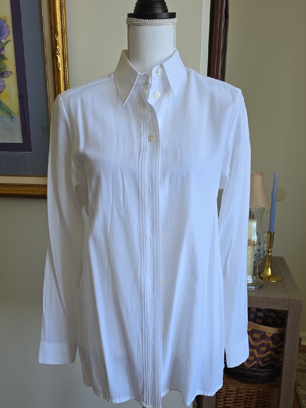 Avoca Collection White Long-Sleeve Dress Shirt